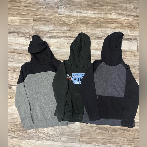 tek gear Other - Lot of 3 Tek Gear Hooded Sweatshirt Boys Size Medium Size 10/12 Black Gray BMX